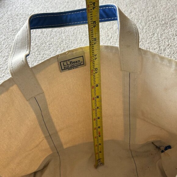 L.L. Bean Boat and Tote Bag Medium Blue – Classic Canvas Tote for Beach, Summer - Picture 6 of 6